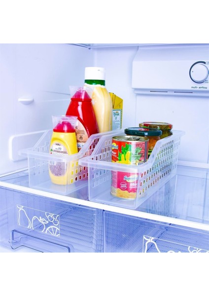 Çok Amaçlı Plastik Dolap Içi Düzenleyici Saklama Kutusu Organizer Sepet 34 * 13