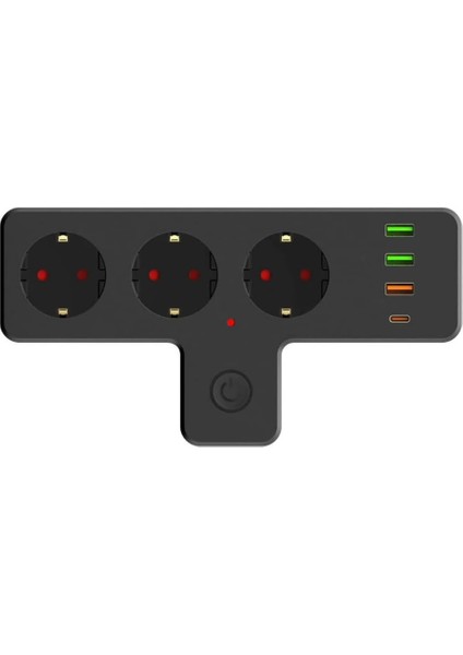 Termal Akım Korumalı Soket Priz Çoğaltıcı Kablosuz Çoklayıcı 2500W 3xusb 2.4A 1xtype-C modelleri