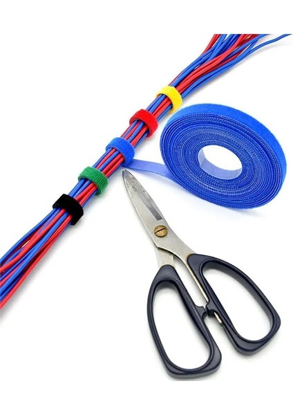 Cırt Bant Kablo Düzenleyici Cırt Bağı Karışık Renk 1 Metre modelleri