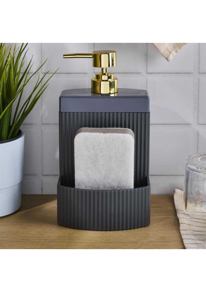 Tezgah Üstü Dikdörtgen Hazneli Lüx Mutfak Seti & Sıvı Sabunluk Mutfak Banyo Süngerlik & Sabunluk