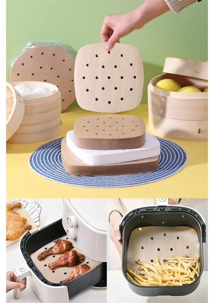 Airfryer Delikli Pişirme Kağıdı 50 Adet