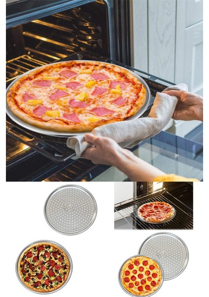 28 cm Pizza ve Lahmacun Tepsisi Delikli Paslanmaz Çelik Tepsi Pizza Lahmacun Pide Tepsisi fiyatları