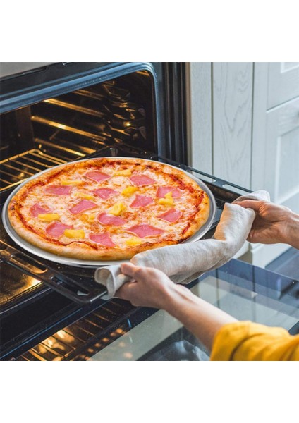 28 cm Pizza ve Lahmacun Tepsisi Delikli Paslanmaz Çelik Tepsi Pizza Lahmacun Pide Tepsisi modelleri
