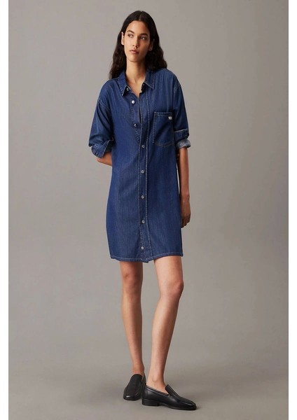 Lyocell Belted Denım Shırt Dress