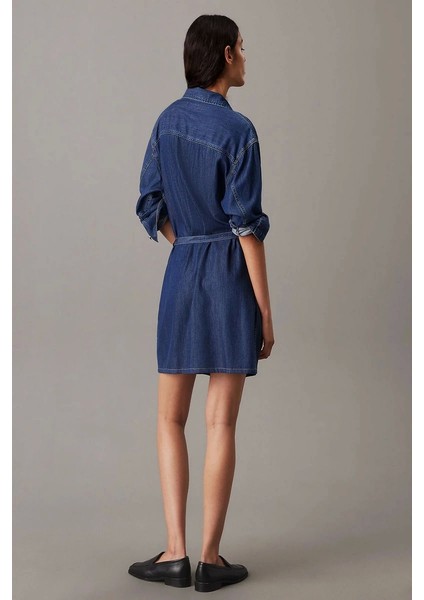 Lyocell Belted Denım Shırt Dress fiyatları