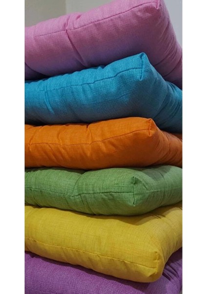 Renkli 40 x 40 cm Ip Bağlamalı Sandalye Minderi