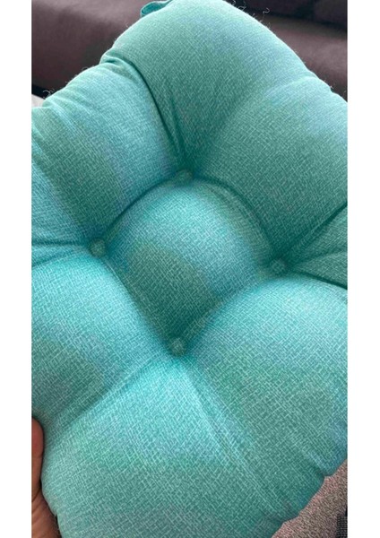 Renkli 40 x 40 cm Ip Bağlamalı Sandalye Minderi