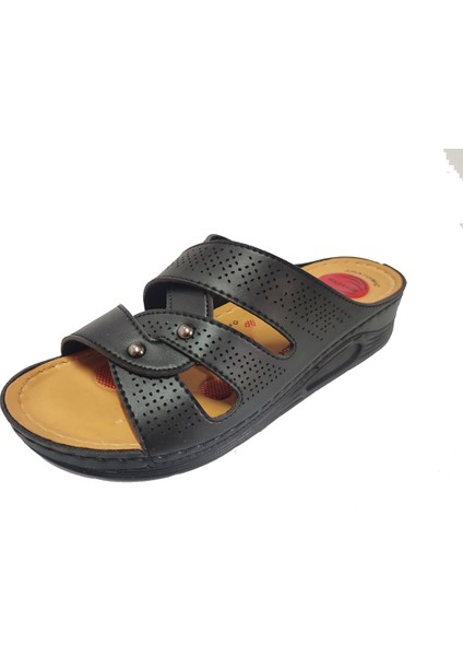 9032-25 Deri Masaj Taban Kadın Terlik