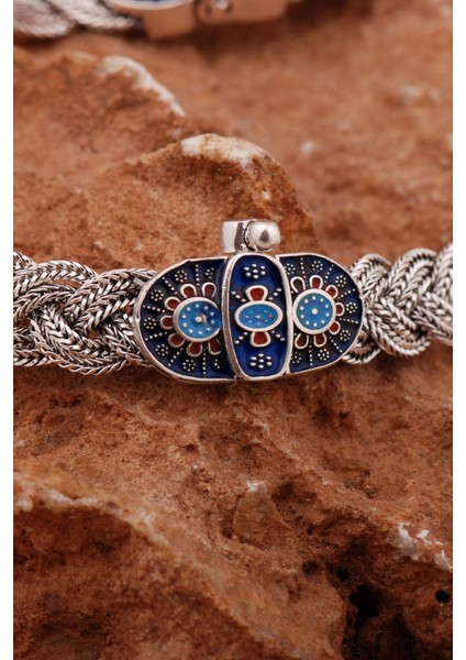 Hasır Örgü Telkari Anadolu Motifli Oksitli Gümüş Set 2752 modelleri