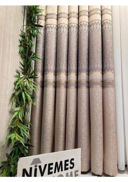 Damla FT614337 V-5202 Vizon 1/3 Sık Pileli Fon Perde Apm
