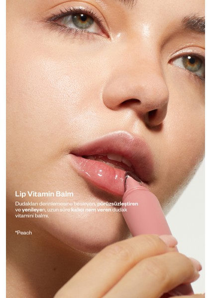Dudak Bakım Parlatıcı Lip Balm 13 ml Peach| Besleyici, Nemlendirici | Peptit, Seramid, E Vitamini indirimleri