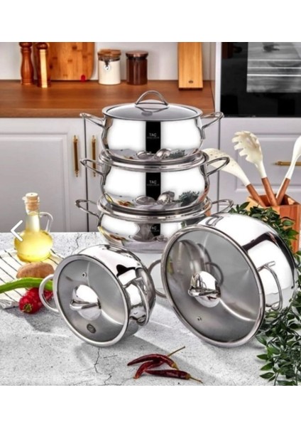 Taç Master Steel 10 Parça Çelik Tencere Seti fiyatları