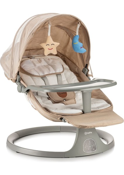 Velaro Plus Elektrikli Otomatik Sallanan Kademeli Bebek Ana Kucağı,5 Farklı Sallanma Hızı,oyuncaklı