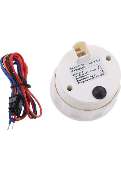 Marine Tekne Yakıt Göstergesi Siyah Kadran 12/24V Ø52 mm Sealux