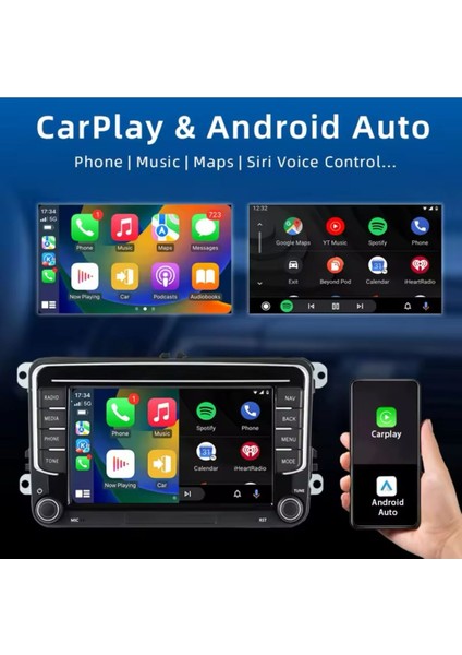 Vw 7'' Inch 4/64GB Volkswagen-Seat-Skoda Andriod Car Playli Oto Multimedya Orijinal Görünüm fiyatları