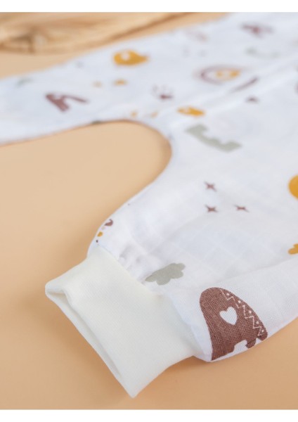Oeko-Tex Sertifikalı Müslin Kumaş Uyku Tulumu, 1 Tog Kız Erkek Bebek Uyku Tulumu 2'li Takım