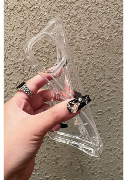 iPhone 16 - Parlak Metal Tuşlu Kolay Basmalı Darbe Emici Sağlam Vip Şeffaf Kılıf fırsatları