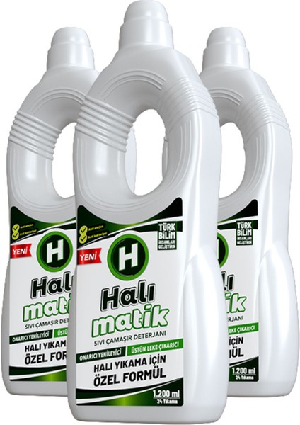 Sıvı Halı Kilim Yolluk ve Çamaşır Deterjanı 1200 ml x 3 Adet