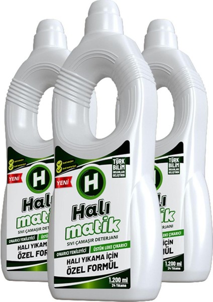 Sıvı Halı Kilim Yolluk ve Çamaşır Deterjanı 1200 ml x 3 Adet