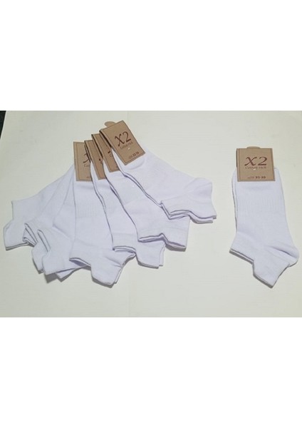 8 Li Paket Aşiltendon Korumalı Penye Dikişsiz Patik Çorap