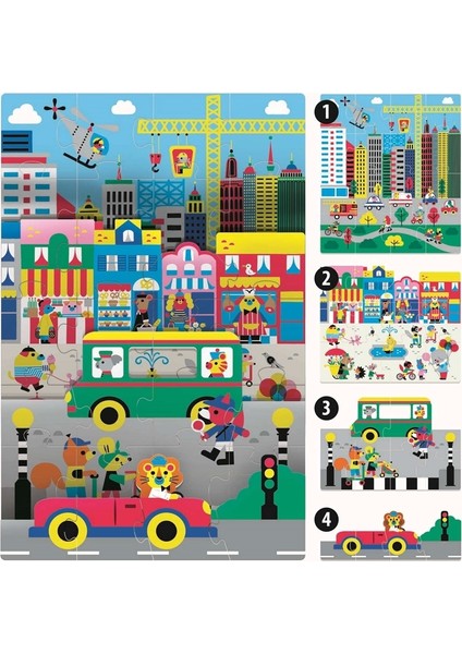 Playrama Puzzle The Cıty (3-6 Yaş)