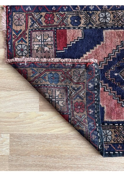 71X124 cm Vintage Türk Halısı Oryantal Desen, Osmanlı Tarzı El Dokuma Kilim, Vintage Severler Için Şık Dekorasyon fırsatları