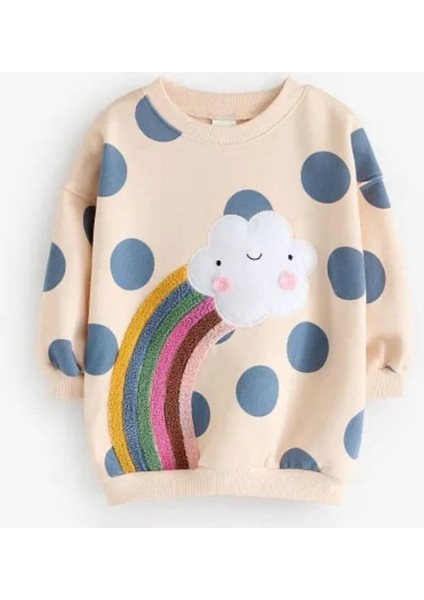 Gökkuşağı Desenli Sweat Taytlı Takım