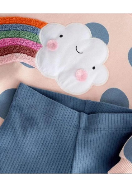 Gökkuşağı Desenli Sweat Taytlı Takım fiyatları