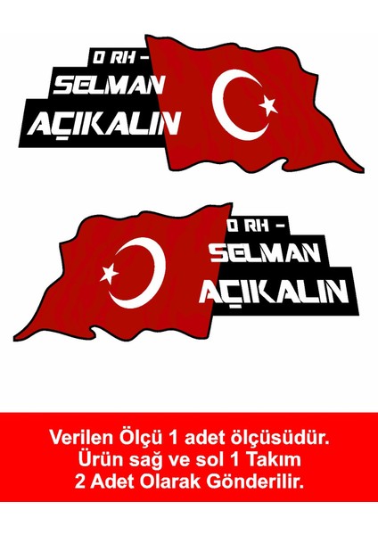 Kişiye Özel Kan Grubu İsim Soyisim Sticker Araba Oto Motosiklet Karavan Etiket 01369