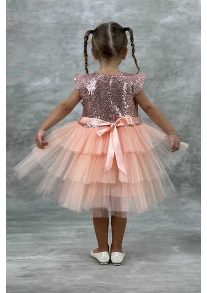 Tütü Etek Pul Payet Kız Çocuk Parti Elbisesi modelleri