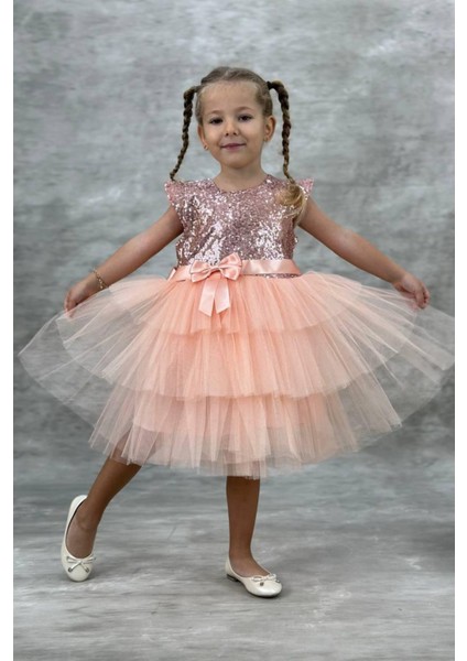 Tütü Etek Pul Payet Kız Çocuk Parti Elbisesi fırsatları