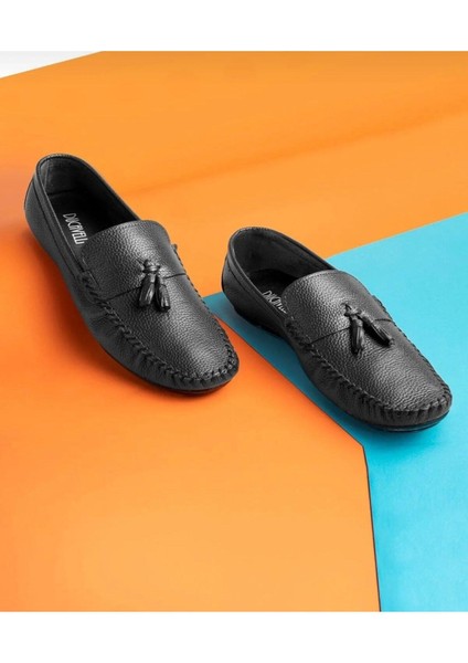 Noble Deri Erkek Günlük Ayakkabı, Rok Loafer Ayakkabı Siyah fırsatları