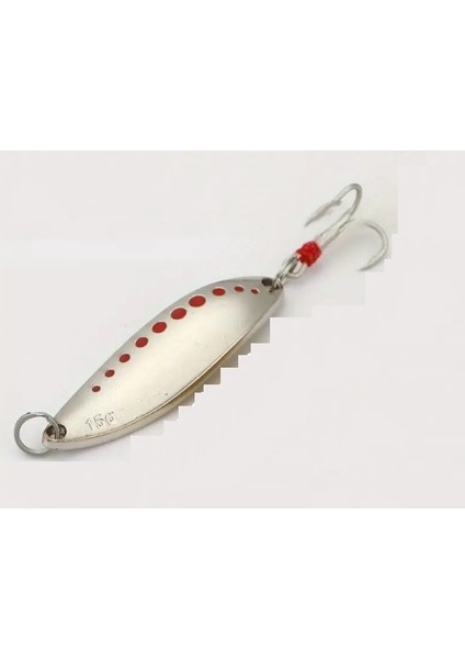 Kaşık Yem 1 Adet Tüy Kanca / 3 Lü Kanca ile Uzun Döküm Kaşık Yem, 20G/6CM Tatlısu Balıkçılığı Için Bionik Sert Yem, Balıkçılık Takımı Gold/silver