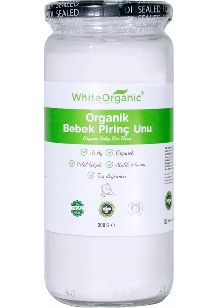 Organik Pirinç Unu 300 gr +6 Ay