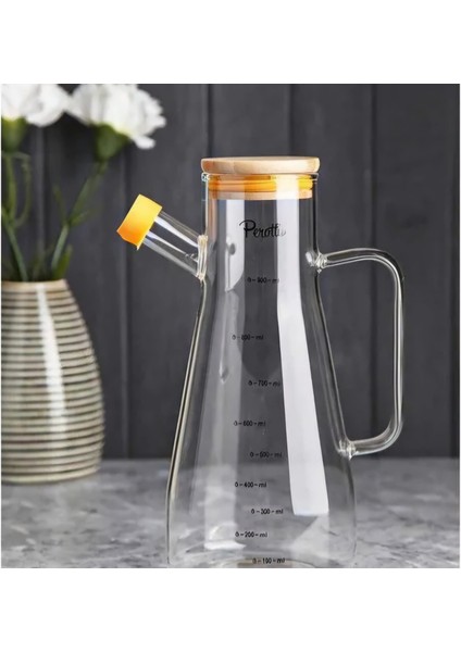 Gael Bambu Kapaklı Cam Yağlık 900 ml PER10590