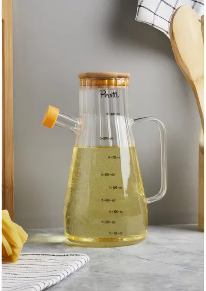 Gael Bambu Kapaklı Cam Yağlık 900 ml PER10590