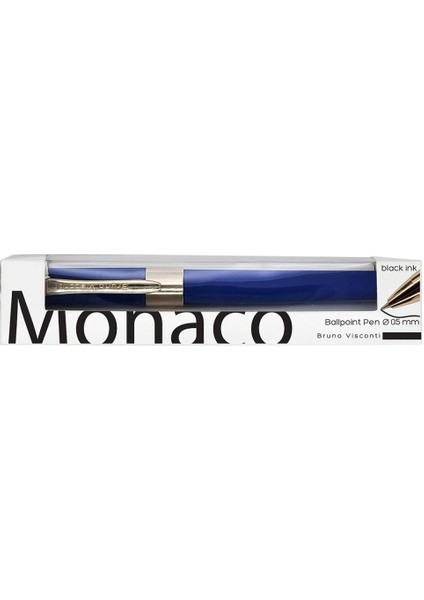 Monaco Tükenmez Kalem 0,5 Mm. Mavi Özel Kutu Yedek Hediyeli