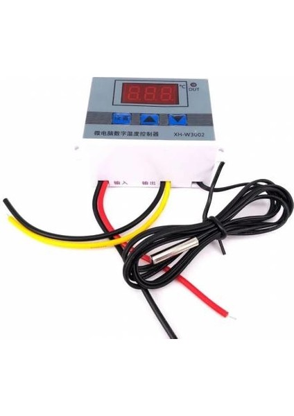XH-W3002 Dijital Termostat Sıcaklık Kontrol Cihazı Zaman Ayaralı 220V-1500W 1 Metre Su Geçirmez Prop Kuluçka Makinesi
