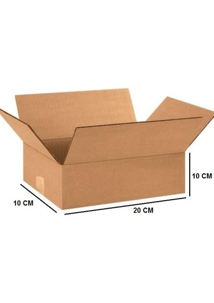 Ambalaj Markt Tek Oluklu Kargo Kolisi 20X10X10 cm Esmer C Dalga 100'LÜ