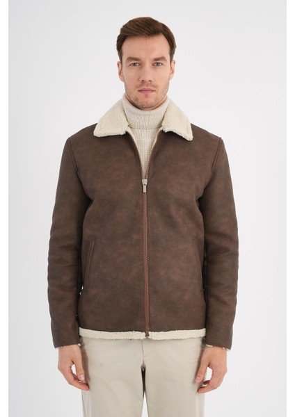 Luncio Kahverengi Kürklü Mont