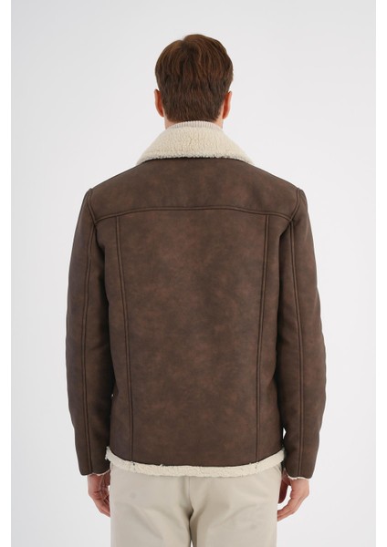 Luncio Kahverengi Kürklü Mont modelleri