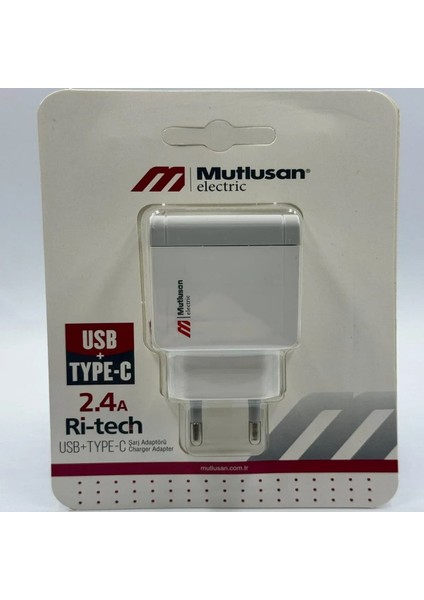 Usb+Type-C Fiş Adaptör 2,4A