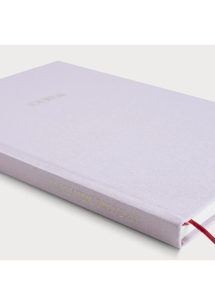 Journal - A5 Pembe Keten Cilt Bezli Çizgisiz Düz Defter