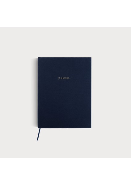 Journal - A5 Lacivert Keten Cilt Bezli Çizgisiz Düz Defter
