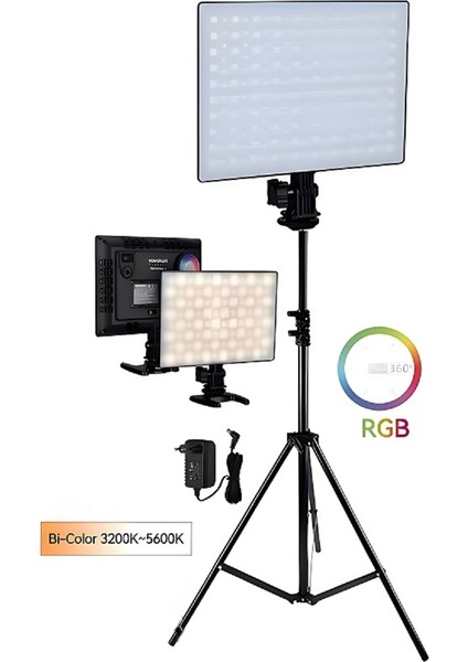 YN300-AIR Iı Bi-Color 3200-5600K Rgb LED Işık Seti
