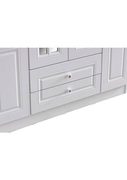 Mdf Yüzey Gardırop, Country West 6 Kapaklı Dolap