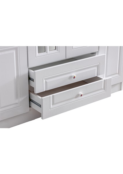 Mdf Yüzey Gardırop, Country West 6 Kapaklı Dolap