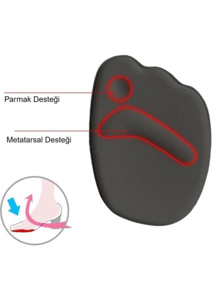 Spor Babet Topuklu Ayakkabı Için Ayak Ön Kısım Destekleyici Metatarsal Ayak Parmak Koruyucu Ped
