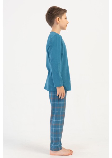 Erkek Çocuk Uzun Kol Mavi Pijama Takım C9T3N1O504 fiyatları