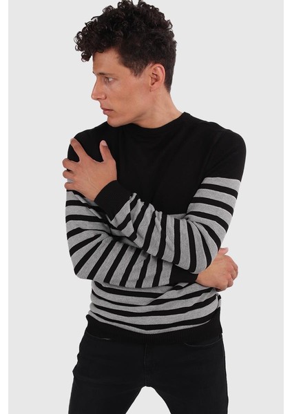 Alexandergardı Çizgili Bisiklet Yaka Kazak (E20-510101) fiyatları